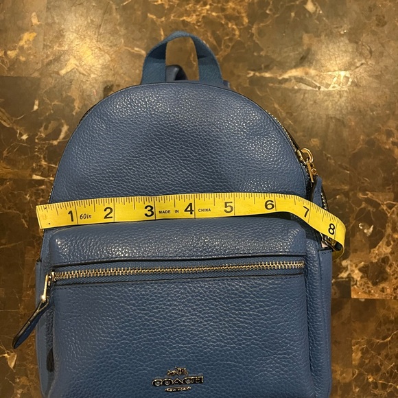 NWOT Coach Blue Leather Backpack - Picture 8 of 11